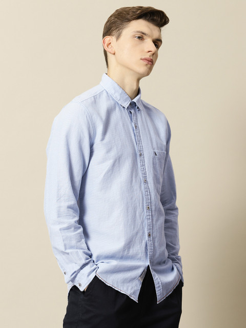 Mr Bowerbird Men Blue & White Tailored Fit Striped Casual Shirt
Mr Bowerbird Men Blue & White Tailored Fit Striped Casual Shirt