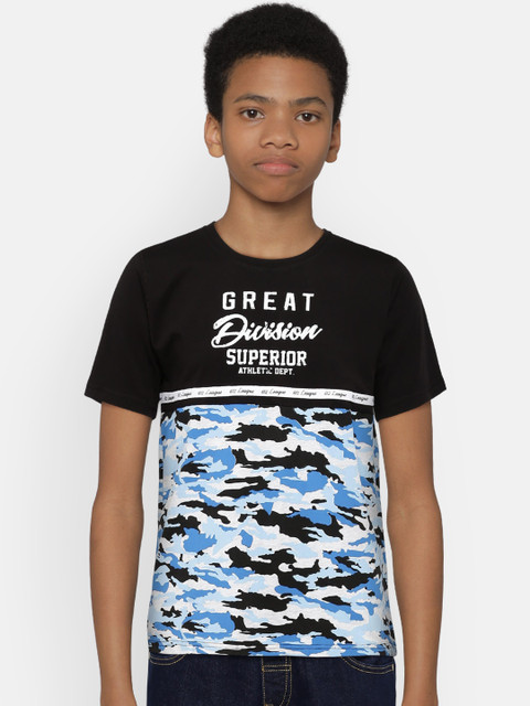 612 league Boys Black Printed Round Neck T-shirt
612 league Boys Black Printed Round Neck T-shirt