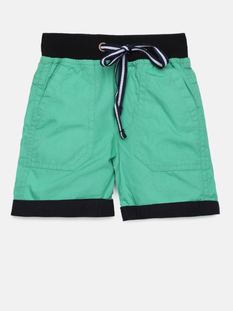 612 league Boys Green Solid Regular Fit Regular Shorts