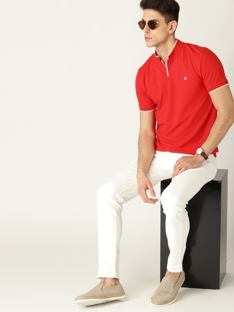 United Colors of Benetton Men Red Solid T-shirt, Na