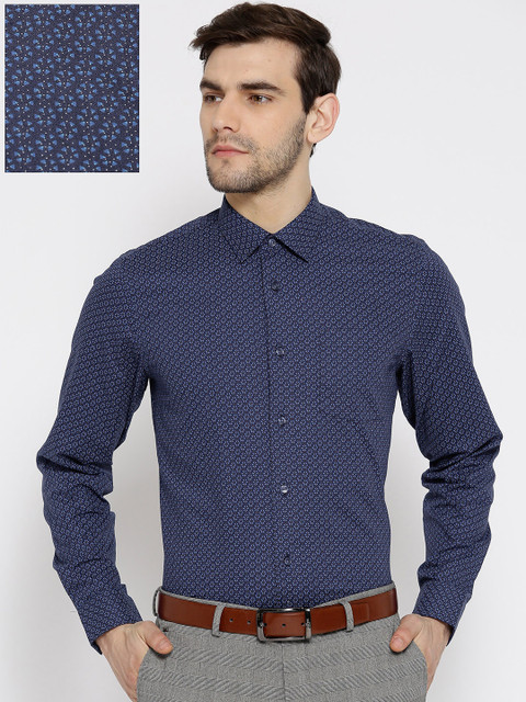 Blackberrys Men Navy Blue Phoenix Fit Printed Formal Shirt 
Blackberrys Men Navy Blue Phoenix Fit Printed Formal Shirt