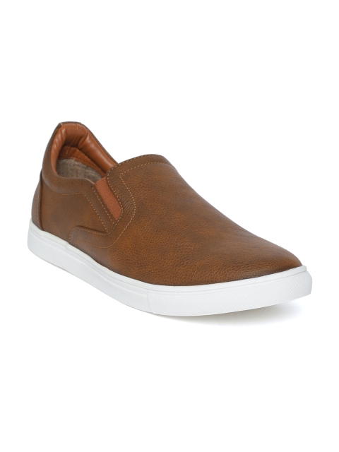 People Men Brown Slip-Ons