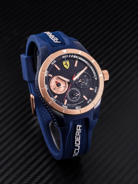 SCUDERIA FERRARI Redrev T Men Navy Blue Analogue Watch 830379