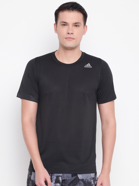 ADIDAS Men Black Freelift Climalite Solid Training T-shirt