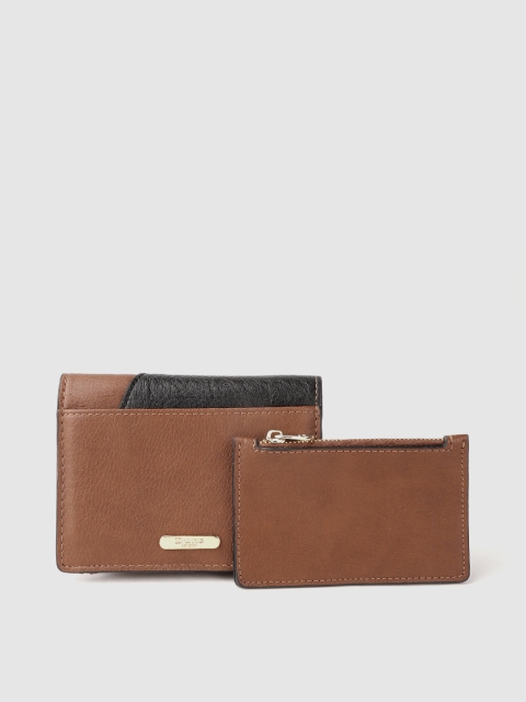 Dune London Women Brown & Black Colourblocked Two Fold Wallet with Detachable Coin Pouch
Dune London Women Brown & Black Colourblocked Two Fold Wallet with Detachable Coin Pouch