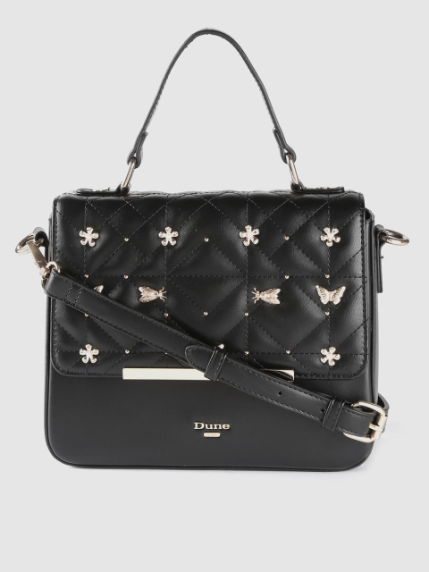 Dune London Black Embellished Satchel Bag