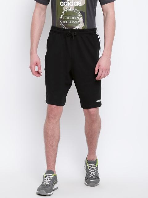 ADIDAS Men Black Solid E 3S FT Sports Shorts