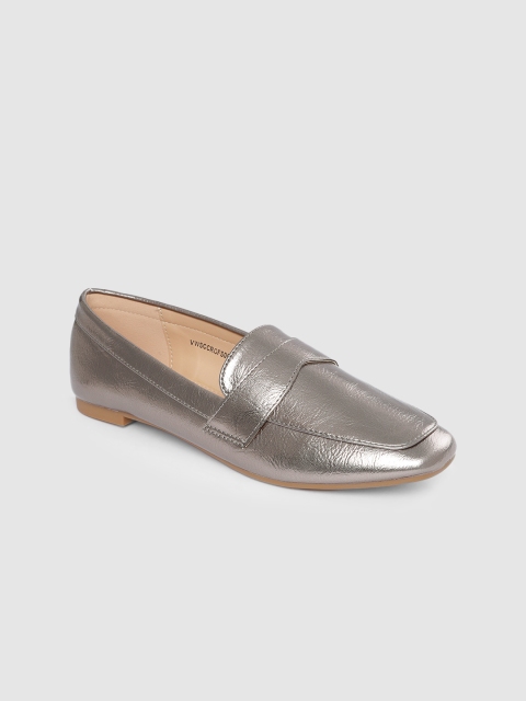 Van Heusen Women Silver-Toned Loafers