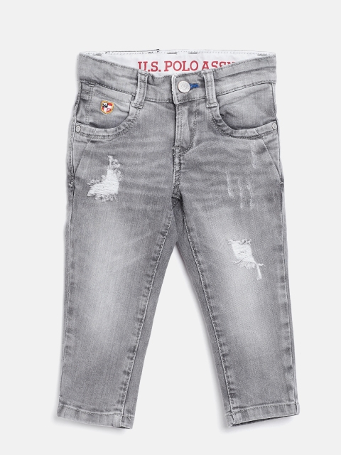 U.S. Polo Assn. Kids Boys Grey Regular Fit Mid-Rise Mildly Distressed Stretchable Jeans
U.S. Polo Assn. Kids Boys Grey Regular Fit Mid-Rise Mildly Distressed Stretchable Jeans