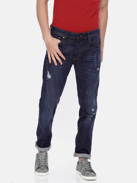 Jack & Jones Men Blue Tim Slim Straight Fit Low-Rise Mildly Distressed Stretchable Jeans
Jack & Jones Men Blue Tim Slim Straight Fit Low-Rise Mildly Distressed Stretchable Jeans