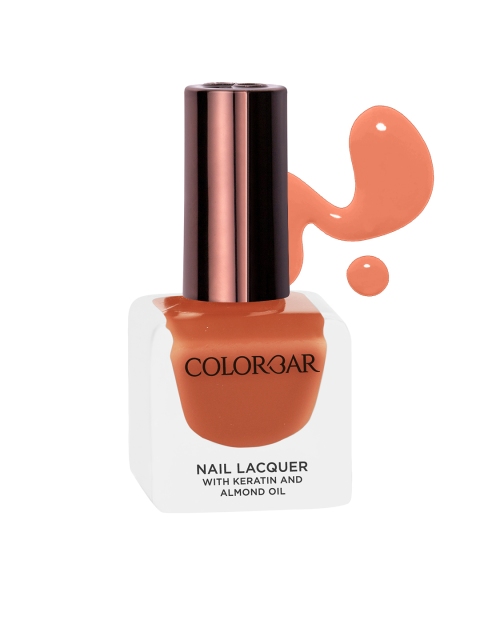 Colorbar Keratin & Almond Oil Nail Lacquer - Salmon's Right 405 12 ml, Orange
