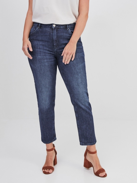 promod Women Blue Mom Marcel Slim Fit High-Rise Clean Look Stretchable Cropped Jeans
promod Women Blue Mom Marcel Slim Fit High-Rise Clean Look Stretchable Cropped Jeans