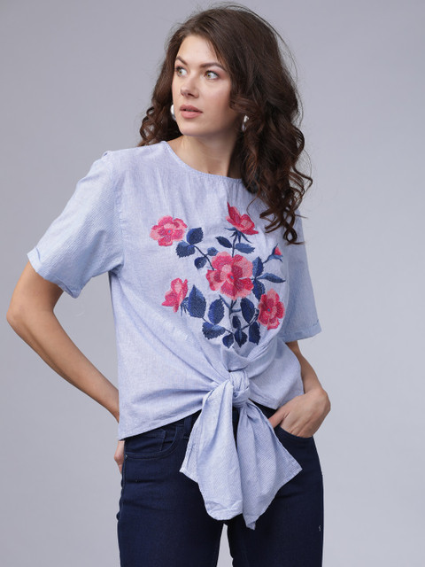 Tokyo Talkies Women Blue Floral Printed Top
Tokyo Talkies Women Blue Floral Printed Top