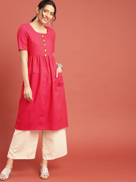 Taavi Women Fuschia Woven Legacy A-Line Sustainable Kurta with Pockets & Button-Detail, Fuchsia
Taavi Women Fuschia Woven Legacy A-Line Sustainable Kurta with Pockets & Button-Detail, Fuchsia