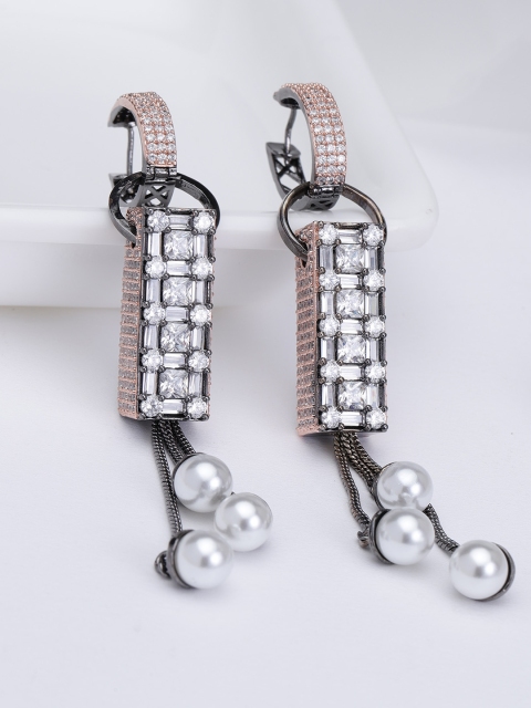Designs By Jewels Galaxy Gunmetal-Toned Rose Gold & Rhodium-Toned Plated Drop Earrings, Metallic
Designs By Jewels Galaxy Gunmetal-Toned Rose Gold & Rhodium-Toned Plated Drop Earrings, Metallic