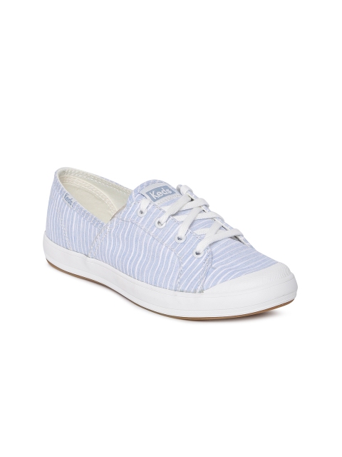 Keds Women Blue & White Striped Sneakers