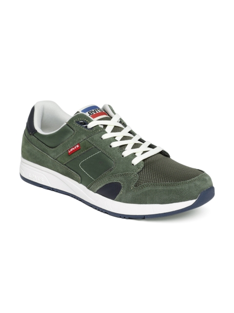 Levis Men Green Suede Sneakers