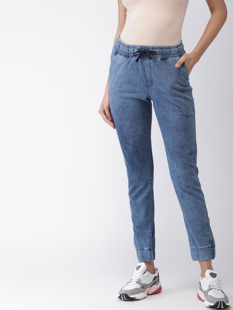 Harvard Women Blue Solid Joggers