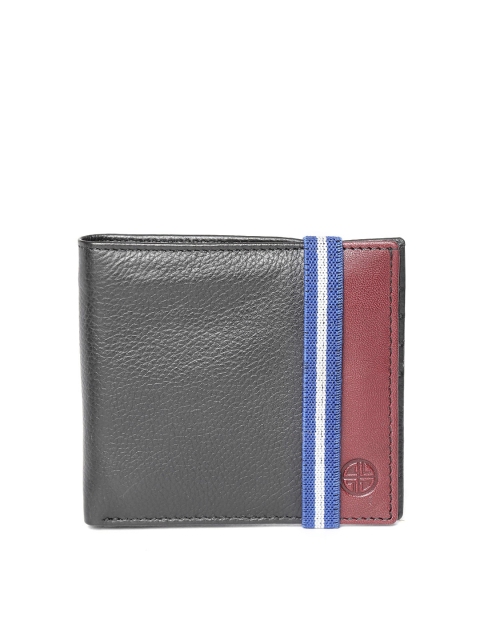 Carlton London Men Black & Brown Solid Leather Two Fold Wallet with Elasticated Closure
Carlton London Men Black & Brown Solid Leather Two Fold Wallet with Elasticated Closure