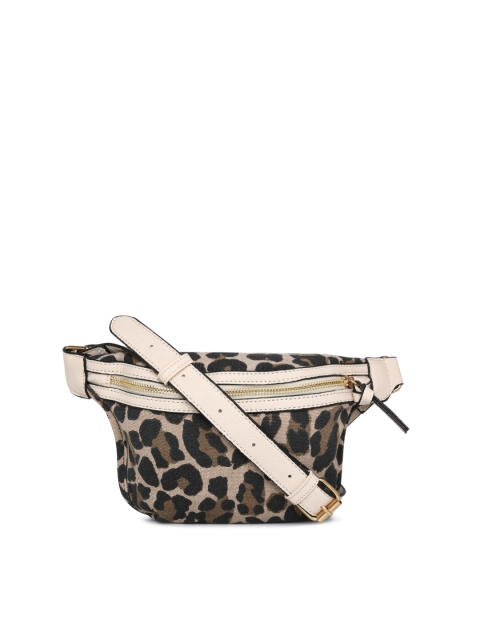 Accessorize Brown & Black Leopard Print Waist Pouch