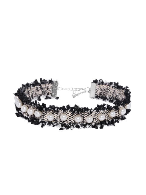 Golden Peacock Black Alloy Necklace