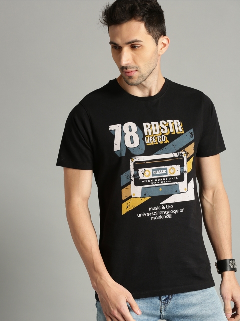The Roadster Lifestyle Co Men Black Printed Retro Vintage Round Neck Pure Cotton T-shirt
The Roadster Lifestyle Co Men Black Printed Retro Vintage Round Neck Pure Cotton T-shirt