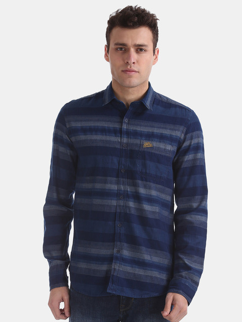 U.S. Polo Assn. Denim Co. Men Navy Blue & White Regular Fit Striped Casual Shirt
U.S. Polo Assn. Denim Co. Men Navy Blue & White Regular Fit Striped Casual Shirt