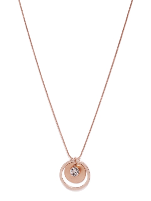 Accessorize Rose Gold-Toned Swarovski Crystal Studded Circular Shaped Pendant With Chain
Accessorize Rose Gold-Toned Swarovski Crystal Studded Circular Shaped Pendant With Chain
