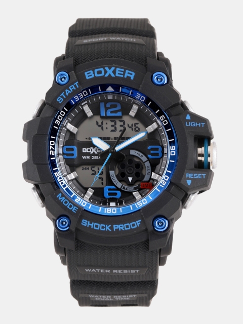 BOXER Men Black Analogue and Digital Watch BGBKBK009