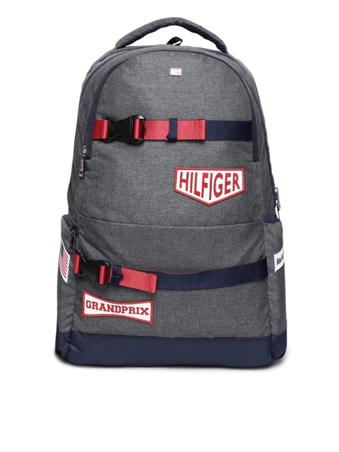 Tommy Hilfiger Unisex Grey Solid Backpack