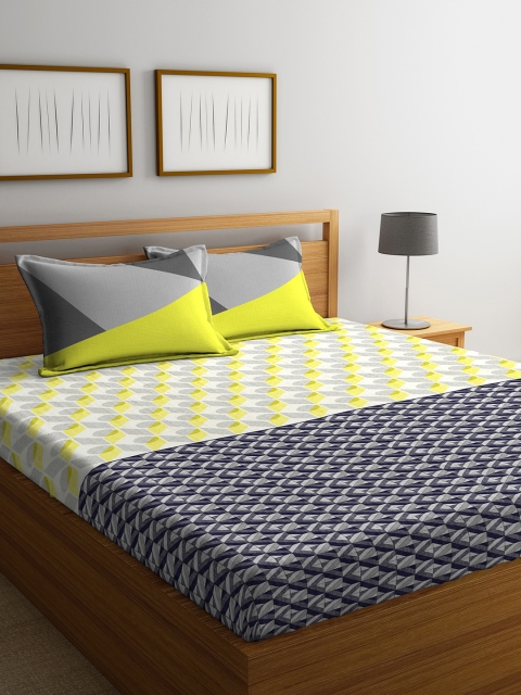 Portico New York Multicoloured Geometric 144 TC Cotton 1 King Bedsheet with 2 Pillow Covers, Multi
Portico New York Multicoloured Geometric 144 TC Cotton 1 King Bedsheet with 2 Pillow Covers, Multi