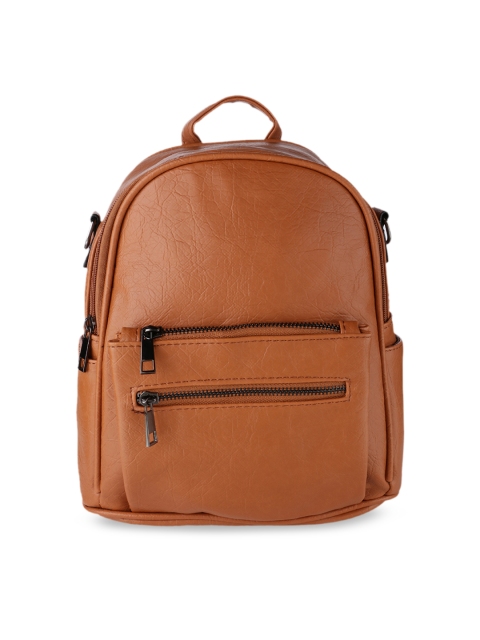 Satchel Bags Women Brown Solid Backpack