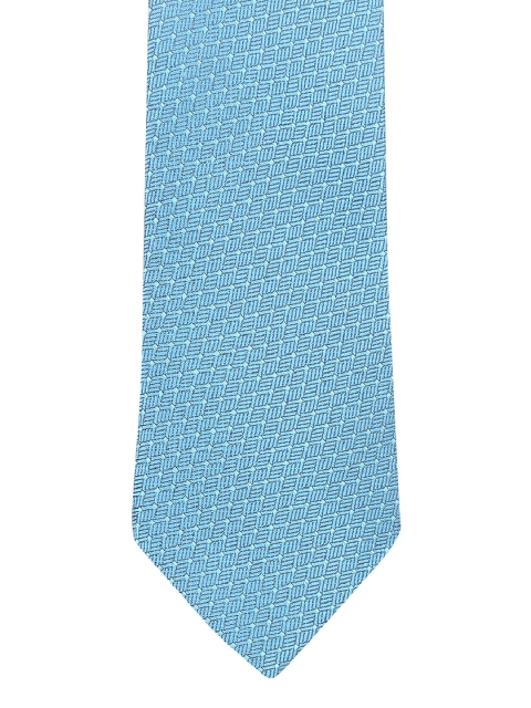 Peter England Blue Woven Design Broad Tie