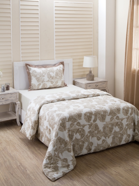 MASPAR Beige & White Printed 210 TC Cotton Single Bed Duvet Cover with 1 Pillow Cover
MASPAR Beige & White Printed 210 TC Cotton Single Bed Duvet Cover with 1 Pillow Cover