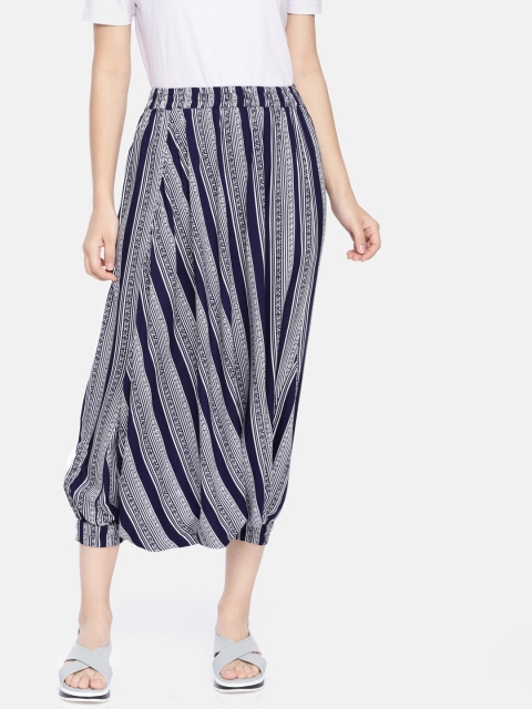 Colour Me by Melange Women Blue & White Regular Fit Printed Drop Crotch Cropped Trousers
Colour Me by Melange Women Blue & White Regular Fit Printed Drop Crotch Cropped Trousers