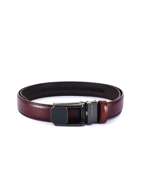 BuckleUp Men Maroon Solid Belt
