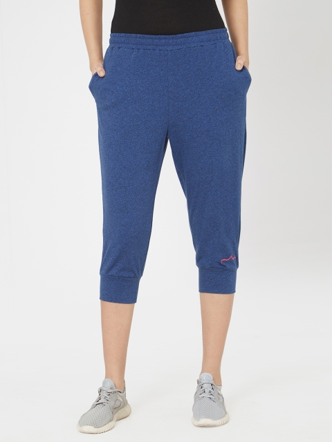 Mystere Paris Women Navy Blue Solid Regular Fit Capris