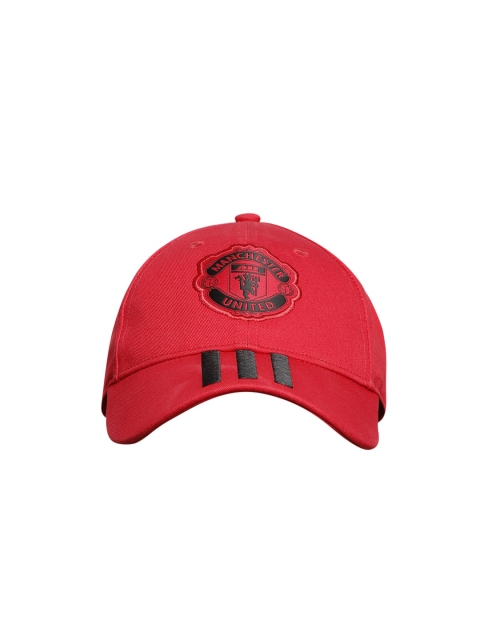 ADIDAS Unisex Red Manchester United C40 Embroidered Baseball Cap