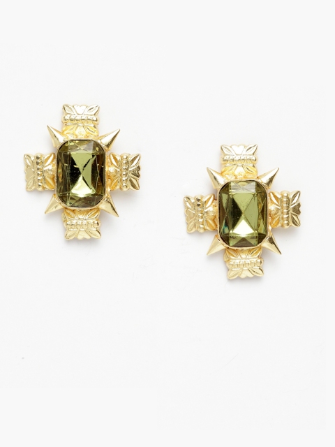 DIVA WALK Gold-Toned Contemporary Drop Earrings