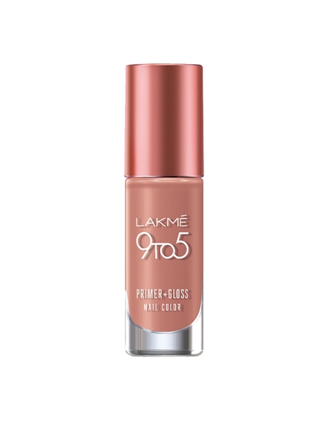 Lakme 9 to 5 Primer & Gloss Nail Color - Nude Flush 6ml