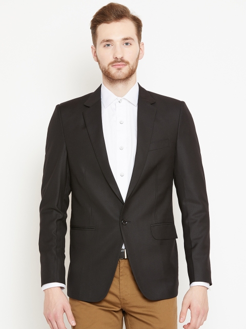 Shaftesbury London Men Black Slim Fit Solid Single-Breasted Smart Casual Blazer
Shaftesbury London Men Black Slim Fit Solid Single-Breasted Smart Casual Blazer