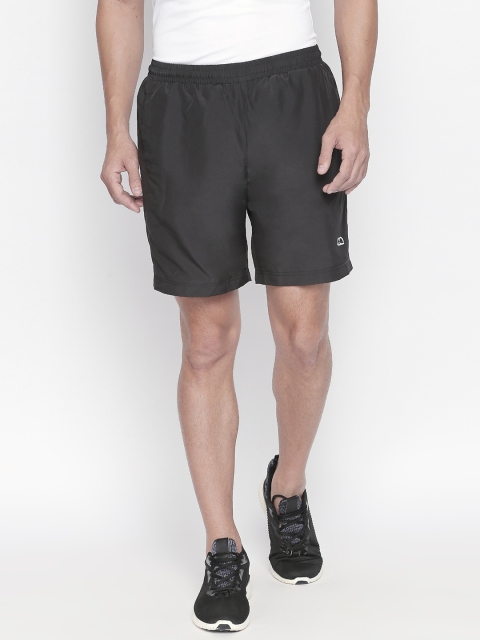 Ajile by Pantaloons Men Black Solid Regular Fit Sports Shorts