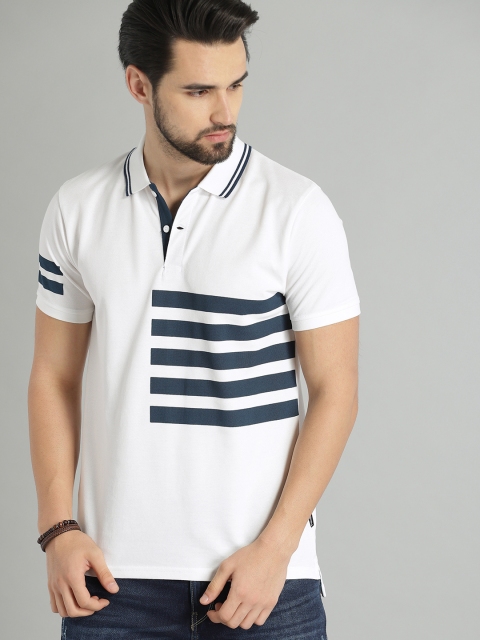 The Roadster Lifestyle Co Men White Navy Blue Striped Polo Collar Pure Cotton T-shirt
The Roadster Lifestyle Co Men White Navy Blue Striped Polo Collar Pure Cotton T-shirt