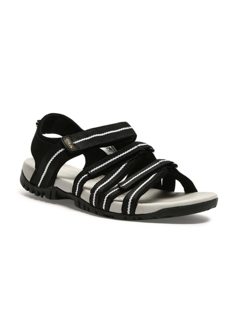 FILA Men Black & Grey Sports Sandals