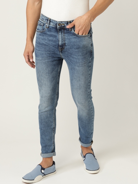 United Colors of Benetton Men Blue Slim Low Crotch Fit Mid-Rise Stretchable Jeans