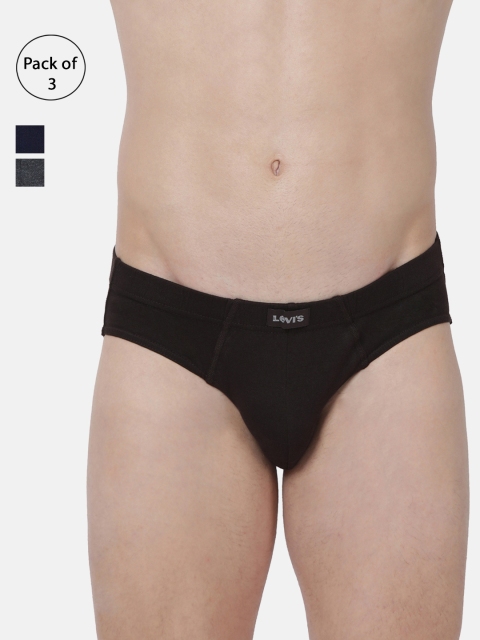 Levis Men Pack of 3 Briefs BF-100CA-3PK, Grey
