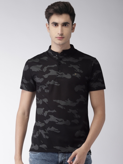 The Indian Garage Co Men Black & Grey Camouflage Printed Slim Fit Mandarin Collar T-shirt
The Indian Garage Co Men Black & Grey Camouflage Printed Slim Fit Mandarin Collar T-shirt