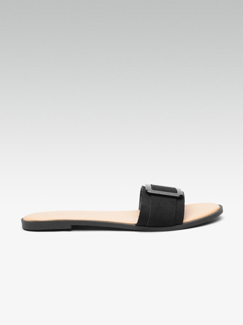 DOROTHY PERKINS Women Black Solid Open Toe Flats
