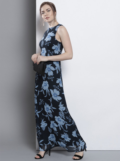 DOROTHY PERKINS Women Navy Blue Printed Maxi Dress 
DOROTHY PERKINS Women Navy Blue Printed Maxi Dress