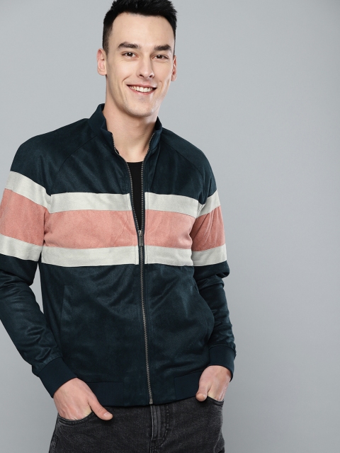Mast & Harbour Men Navy Blue & Peach-Coloured Colourblocked Suede Finish Bomber Jacket
Mast & Harbour Men Navy Blue & Peach-Coloured Colourblocked Suede Finish Bomber Jacket